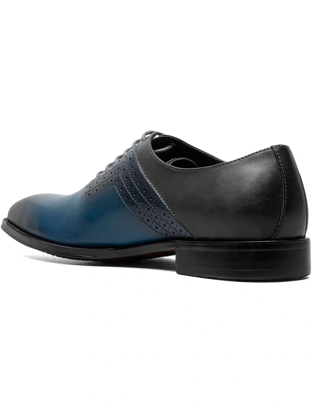 Stacy Adams Men's Navy/Gray Leather Dress Oxfords